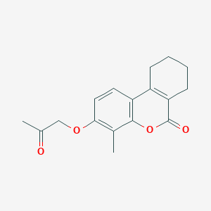 molecular formula C17H18O4 B1361420 4-Methyl-3-(2-oxopropoxy)-7,8,9,10-tetrahydro-6H-benzo[C]chromen-6-one CAS No. 307550-03-4