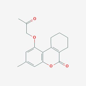 molecular formula C17H18O4 B1361421 3-甲基-1-(2-氧代丙氧基)-7,8,9,10-四氢-6H-苯并[c]色烯-6-酮 CAS No. 307550-58-9