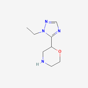 molecular formula C8H14N4O B13614214 2-(1-Ethyl-1h-1,2,4-triazol-5-yl)morpholine 