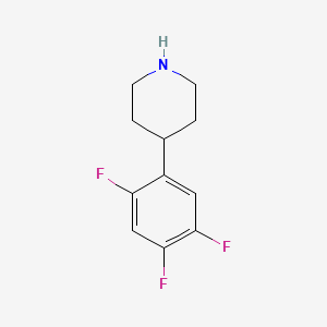 molecular formula C11H12F3N B13614237 4-(2,4,5-Trifluorophenyl)piperidine 