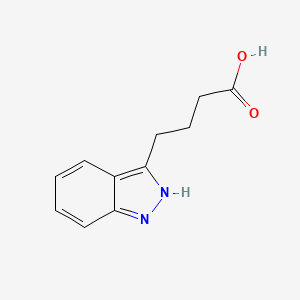 molecular formula C11H12N2O2 B13614246 4-(1H-indazol-3-yl)butanoic acid 