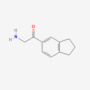 molecular formula C11H13NO B13614286 2-amino-1-(2,3-dihydro-1H-inden-5-yl)ethan-1-one 