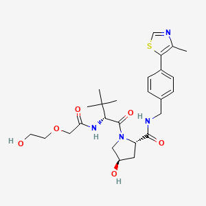 (2S,4R)-4-hydroxy-1-[(2R)-2-[2-(2-hydroxyethoxy)acetamido]-3,3-dimethylbutanoyl]-N-{[4-(4-methyl-1,3-thiazol-5-yl)phenyl]methyl}pyrrolidine-2-carboxamide