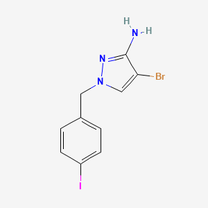 molecular formula C10H9BrIN3 B13614336 4-Bromo-1-(4-iodobenzyl)-1h-pyrazol-3-amine 