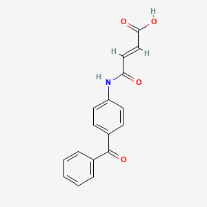 molecular formula C17H13NO4 B1361437 (E)-4-(4-benzoylanilino)-4-oxobut-2-enoic acid 