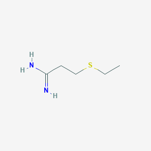 molecular formula C5H12N2S B13614371 3-(Ethylthio)propanimidamide 