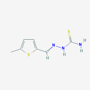molecular formula C7H9N3S2 B1361439 [(5-Methylthiophen-2-yl)methylideneamino]thiourea 