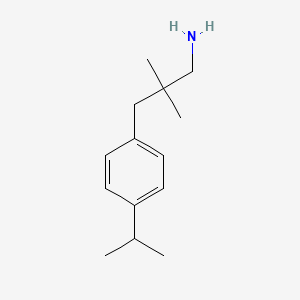 molecular formula C14H23N B13614395 3-(4-Isopropylphenyl)-2,2-dimethylpropan-1-amine 