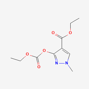 molecular formula C10H14N2O5 B13614396 ethyl3-[(ethoxycarbonyl)oxy]-1-methyl-1H-pyrazole-4-carboxylate 