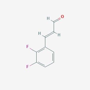 molecular formula C9H6F2O B13614424 (E)-3-(2,3-difluorophenyl)acrylaldehyde 