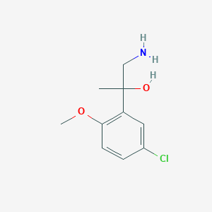 molecular formula C10H14ClNO2 B13614437 1-Amino-2-(5-chloro-2-methoxyphenyl)propan-2-ol 