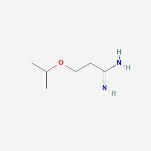 molecular formula C6H14N2O B13614474 3-Isopropoxypropanimidamide 