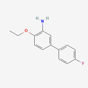 molecular formula C14H14FNO B13614483 2-Ethoxy-5-(4-fluorophenyl)aniline 