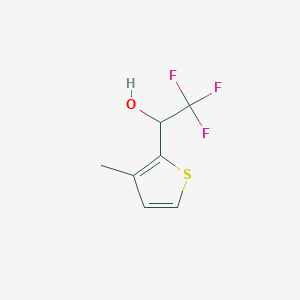 molecular formula C7H7F3OS B13614495 2,2,2-Trifluoro-1-(3-methylthiophen-2-yl)ethan-1-ol 