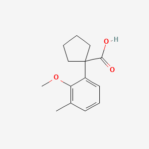 1-(2-Methoxy-3-methylphenyl)cyclopentane-1-carboxylic acid