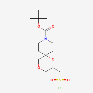 Tert-butyl 2-[(chlorosulfonyl)methyl]-1,4-dioxa-9-azaspiro[5.5]undecane-9-carboxylate