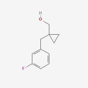 molecular formula C11H13FO B13614516 (1-(3-Fluorobenzyl)cyclopropyl)methanol 