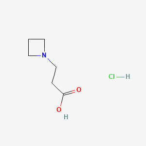 molecular formula C6H12ClNO2 B13614549 3-(Azetidin-1-yl)propanoicacidhydrochloride 