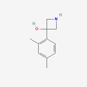 molecular formula C11H15NO B13614572 3-(2,4-Dimethylphenyl)azetidin-3-ol 