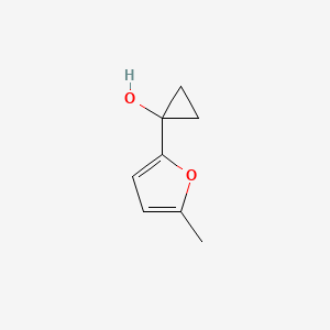 molecular formula C8H10O2 B13614574 1-(5-Methylfuran-2-yl)cyclopropan-1-ol 