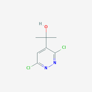 molecular formula C7H8Cl2N2O B13614600 2-(3,6-Dichloropyridazin-4-yl)propan-2-ol 