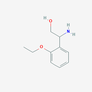 molecular formula C10H15NO2 B13614637 2-Amino-2-(2-ethoxyphenyl)ethan-1-ol 