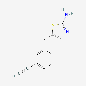 molecular formula C12H10N2S B13614648 5-[(3-Ethynylphenyl)methyl]-1,3-thiazol-2-amine 