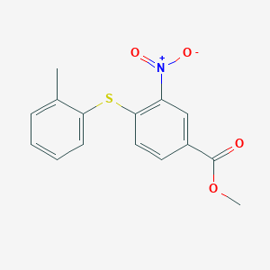 molecular formula C15H13NO4S B1361466 Methyl 4-[(2-methylphenyl)thio]-3-nitrobenzoate CAS No. 288154-66-5