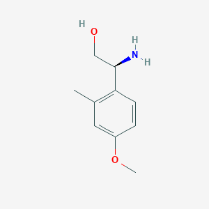 molecular formula C10H15NO2 B13614662 (2S)-2-Amino-2-(4-methoxy-2-methylphenyl)ethan-1-OL 