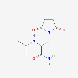 molecular formula C10H17N3O3 B13614691 3-(2,5-Dioxopyrrolidin-1-yl)-2-(isopropylamino)propanamide 