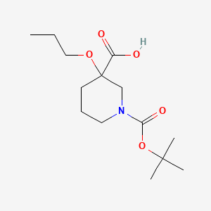 1-[(Tert-butoxy)carbonyl]-3-propoxypiperidine-3-carboxylicacid