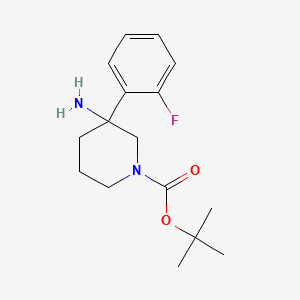 Tert-butyl 3-amino-3-(2-fluorophenyl)piperidine-1-carboxylate