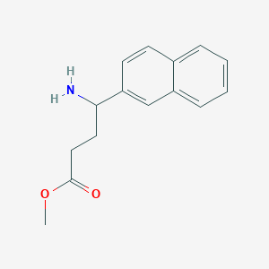 molecular formula C15H17NO2 B13614713 4-Amino-4-naphthalen-2-ylbutyric acid methyl ester 