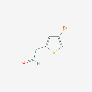 molecular formula C6H5BrOS B13614716 2-(4-Bromothiophen-2-yl)acetaldehyde 