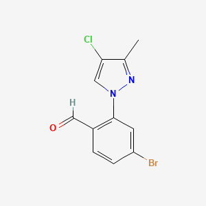 4-Bromo-2-(4-chloro-3-methyl-1h-pyrazol-1-yl)benzaldehyde