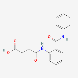molecular formula C17H16N2O4 B1361474 N-(2-Phenylcarbamoyl-phenyl)-succinamic acid 
