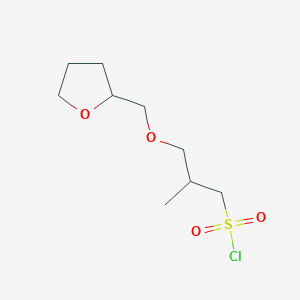 2-Methyl-3-((tetrahydrofuran-2-yl)methoxy)propane-1-sulfonyl chloride