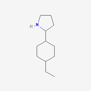 molecular formula C12H23N B13614794 2-(4-Ethylcyclohexyl)pyrrolidine 