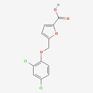molecular formula C12H8Cl2O4 B1361481 5-[(2,4-Dichlorophenoxy)methyl]furan-2-carboxylic acid CAS No. 74556-60-8