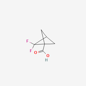 molecular formula C6H6F2O2 B13614826 2,2-Difluorobicyclo[1.1.1]pentane-1-carboxylicacid CAS No. 2385817-07-0