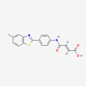 molecular formula C18H14N2O3S B1361484 (2E)-3-{N-[4-(5-methylbenzothiazol-2-yl)phenyl]carbamoyl}prop-2-enoic acid 