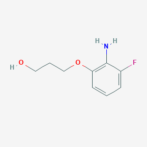 molecular formula C9H12FNO2 B13614841 3-(2-Amino-3-fluorophenoxy)propan-1-ol 