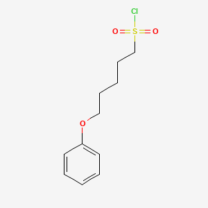 molecular formula C11H15ClO3S B13614844 5-Phenoxypentane-1-sulfonyl chloride 