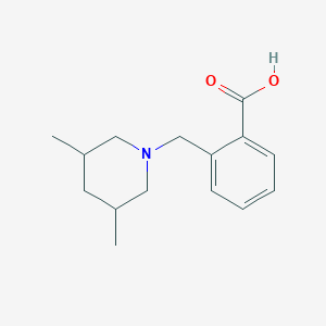 molecular formula C15H21NO2 B13614847 2-((3,5-Dimethylpiperidin-1-yl)methyl)benzoic acid 