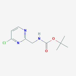 molecular formula C10H14ClN3O2 B13614852 tert-Butyl ((4-chloropyrimidin-2-yl)methyl)carbamate 