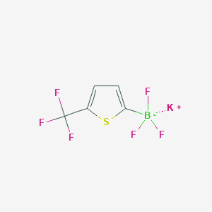 molecular formula C5H2BF6KS B13614889 Potassium trifluoro[5-(trifluoromethyl)thiophen-2-yl]boranuide 