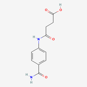 molecular formula C11H12N2O4 B1361493 4-(4-Carbamoylanilino)-4-oxobutanoic acid 