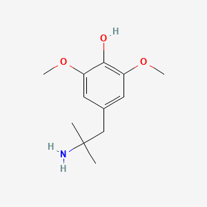 molecular formula C12H19NO3 B13614951 4-(2-Amino-2-methylpropyl)-2,6-dimethoxyphenol CAS No. 85628-55-3