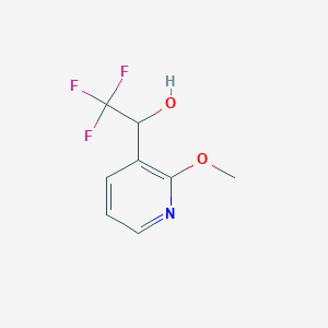 molecular formula C8H8F3NO2 B13614965 2,2,2-Trifluoro-1-(2-methoxypyridin-3-yl)ethan-1-ol 