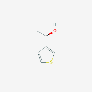 molecular formula C6H8OS B13614971 (1R)-1-(thiophen-3-yl)ethan-1-ol 